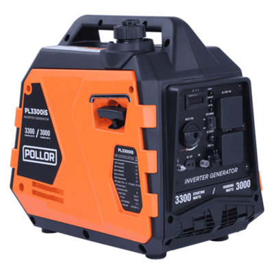Pollor 3300W Quiet Portable Petrol Inverter Generator4-Stroke Suitcase Camping Use from B&Q