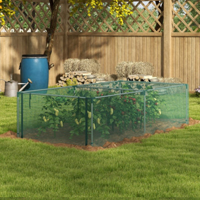 B&Q -  8' X 4' Plant Protection Tent Crop Cage With DoorGreen
