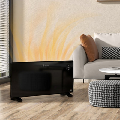 HOMCOM Electric Convector Heater - Black - 2000W - LED Display - Remote Control - Image 9