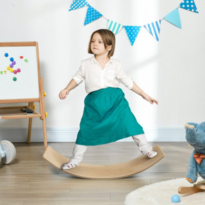 B&Q -  Kids Wooden Balance Board For ChildrenFor 3-8 Years Old