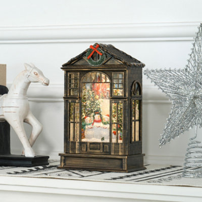Everglow Christmas Snow Globe Lantern - Bronze Tone with Light - Image 8