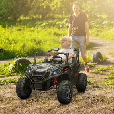 Aiyaplay 2 Seater 24V Kids Electric Car W/ Remote ControlBlack from B&Q