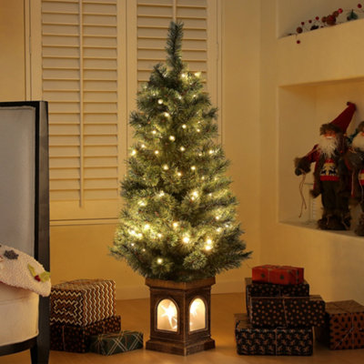 Homcom 4Ft Artificial Christmas Tree With 80 Warm White Led Lights Remote - Image 10