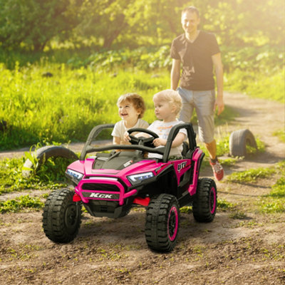 Aiyaplay 2 Seater 24V 7Ah Ride On Truck W/ Spring SuspensionPink from B&Q