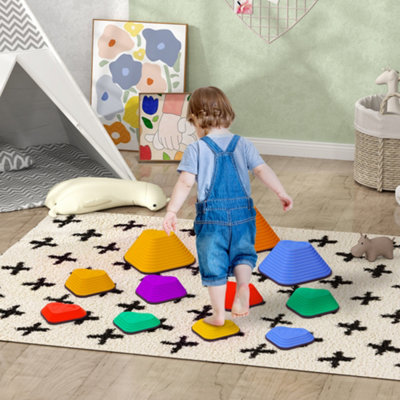 Aiyaplay 11-Piece Kids Stepping StonesNon-Slip Stackable Balance Stones from B&Q