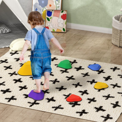 Aiyaplay 6-Piece Kids Stepping Stones, Non-Slip Stackable River Stones - Image 4