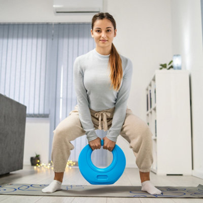 Sportnow Blue Kettlebell For Weight Lifting, Strength Training, 10Kg