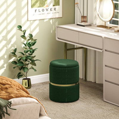 Homcom Storage Ottoman Fabric Without Armrest Green 120 Kg 360 X 360 X 440 Mm - Image 11