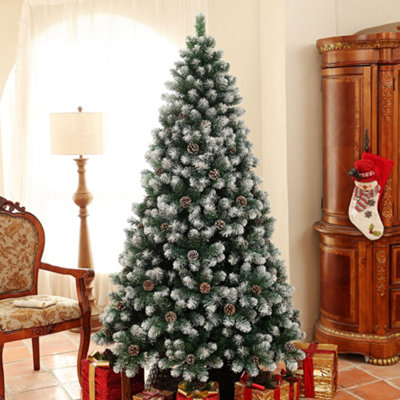 Christmas Tree Artificial Pine Pinecones Steel Base - Image 11