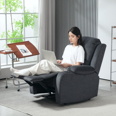Homcom Recliner Armchair For Living RoomRecliner Chair With Cup Holder Black from B&Q