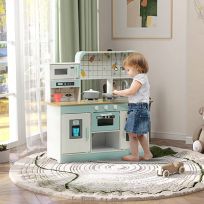 Aiyaplay Toy KitchenPretend Role Play Kitchen W/ Ice MakerMicrowave from B&Q