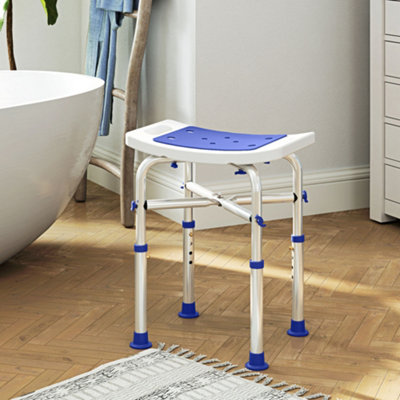 Bobobiy White/Purple 44-51.5Cm Aluminium Frame Shower/Bath Stool - Image 6