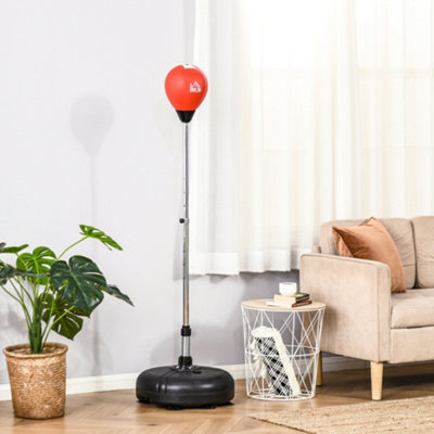 Homcom Red Punching Bag With Stand, Boxing Bag Set With Adjustable Height,