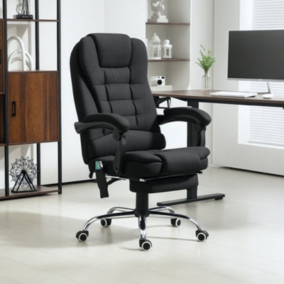 Vinsetto Ergonomic Heated 6 Points Vibration Massage Office ChairBlack from B&Q