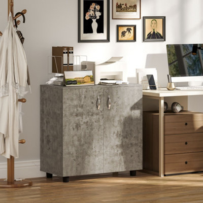 Viokef Vinsetto 2-Tier Locking Filing Cabinet Office Storage Cabinet, Grey