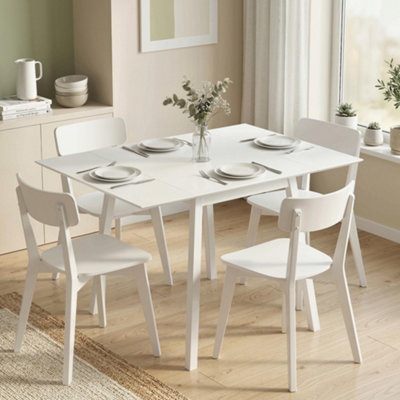 Rackhams Extendable Kitchen Table For 2-4, Folding Drop Leaf Dining Table - Image 10