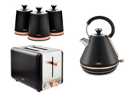 Tower Cavaletto 5-Piece Kitchen Set1.7L 3Kw Kettle2-Slice ToasterCanisters from B&Q