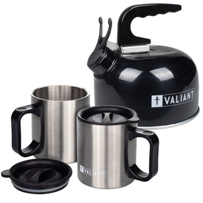 Valiant Camping Kettle And Insulated Mugs from B&Q
