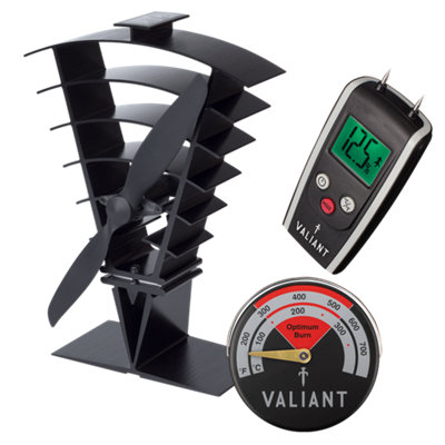Valiant Vanquish Stove Fan, Magnetic Thermometer And Moisture Meter