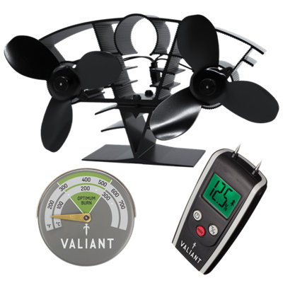 Valiant Whirlwind Twin Stove FanStove Thermometer And Moisture Meter from B&Q