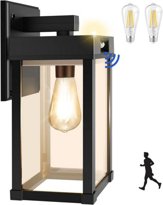 Colbor Solar Wall Lantern LightSecurity Lights Outdoor Motion Sensor With Bulb Dusk Till Dawn 3 Modes Ip 65 Waterproof For from B&Q