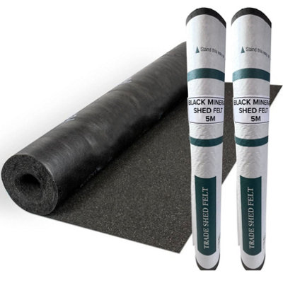 Novecrafto Black Heavy Duty Roofing Felt For Sheds, 5M X 1M Each, 2 Rolls | Bituminous Felt With Mineral Granules And Improved Tear Resistance; Shed Roof Covering For Summerhouses, Kennels And Hutches - Image 3