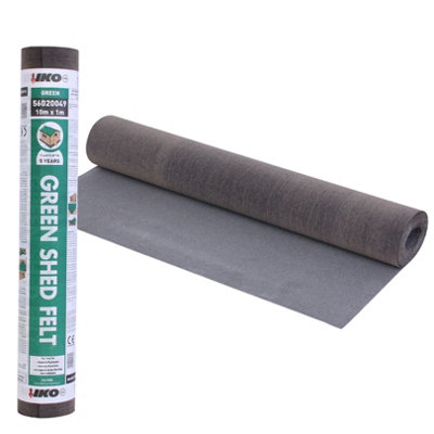 Novecrafto Standard Grade Dark Green Mineral Roof Felt (10M X 1M)DurableWeatherproof Roof Covering Shed Roofing Felt from B&Q