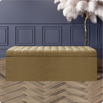  - Safar 180Cm Wide Ottoman Storage BoxBrown Naples Ottoman Box With Storage
