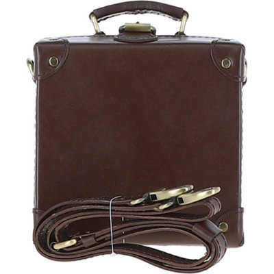 Ashwood Leather Trinket Box Brown-(L) 18.5 Cm X (H) 18.5 Cm X (W) 10 Cm from B&Q