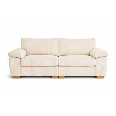 B&Q -  Amalfi 2 Seater Split Sofa Soft Fabric In Cream