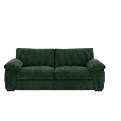 B&Q -  Amalfi 3 Seater Sofa In Green Fabric With Foam Seating & Modern Design