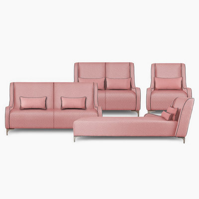 Emelda Grace Phluid Chaise Longue Suite - Pink