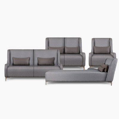 Emelda Grace Phluid Chaise Longue Suite - Dark Grey