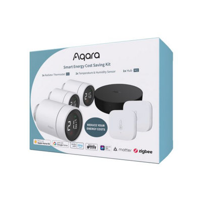 Aqara Smart Energy Cost Saving KitComplete Zigbee Smart Heating BundleRadiator ThermostatsTemperature Sensors & Hub M2 from B&Q