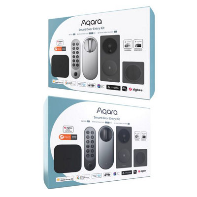 Aqara Smart Door Entry Kit (Silver)Smart Security Lock U200+G4 & Hub M3MatterApple Home Key & Fingerprint Access from B&Q