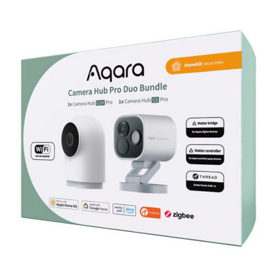 Aqara Complete Indoor & Outdoor Camera Bundle (Wi-FiGrey) Smart Security Camera System With Ai DetectionHomekit & Matter from B&Q