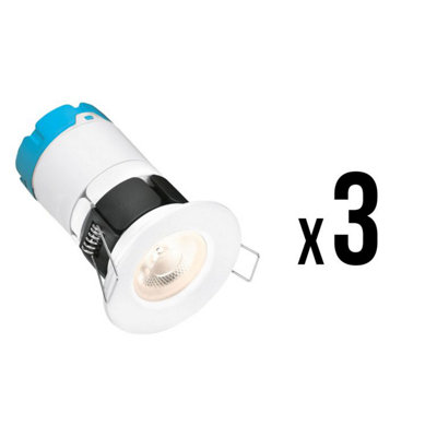 Aurora Aone Zigbee 7W Mpro1 Fixed Dimmable Fire Rated Smart Led Downlight 3000K 3Pk from B&Q