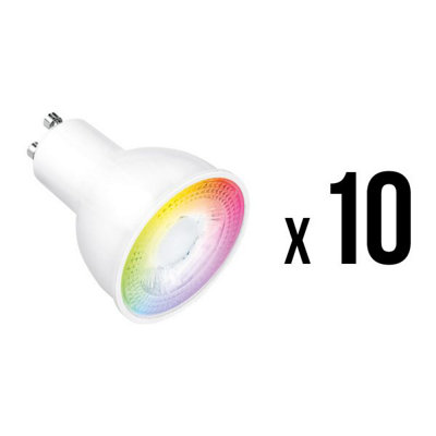 Aurora Aone Zigbee Led Gu10 Lamp 5.6W Rgbw Tuneable Dimmable 2700-6500K 10Pk from B&Q