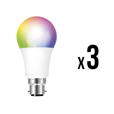 Aurora Aone Zigbee Led Gls Lamp 9.5W Rgbw Tunable Dimmable B22 3Pk from B&Q