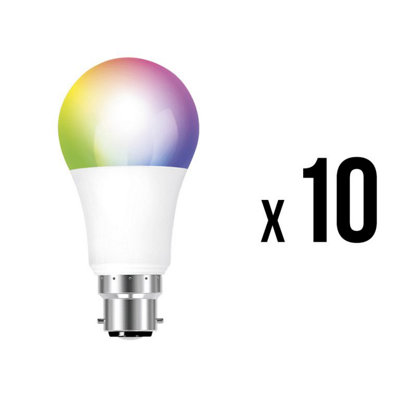 Aurora Aone Zigbee Led Gls Lamp 9.5W Rgbw Tunable Dimmable B22 10Pk from B&Q