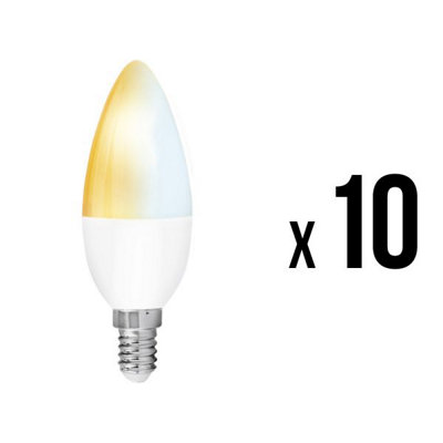 Aurora Aone Zigbee Led E14 Candle Lamp 5.8W Tunable Dimmable 2200-5000K 10Pk from B&Q