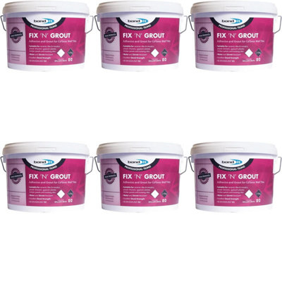 Bond It Fix N Grout Tile Adhesive, 3.75Kg Bdta11(N) (Pack Of 6) White