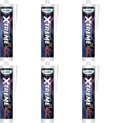 Bond It Xtreme White Anti-Mould Silicone Sealant Eu3 Cartridge 310Ml Bdsanxwh(N) (Pack Of 6) from B&Q