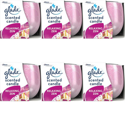 Glade Scented CandleAir Freshener Candle 120 G Relaxing Zen (Pack Of 6) from B&Q