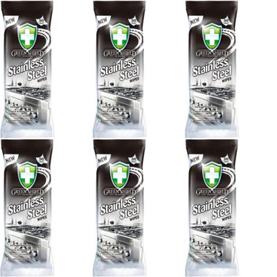 Greenshield Stainless Steel Wipes (Pack Of 6) from B&Q