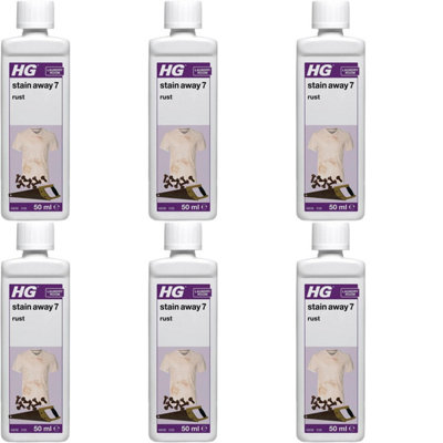 Hg Stain Away 7 RustStain Remover For Stubborn Rusty MarksErases Stains50Ml (426005106) (Pack Of 6) from B&Q