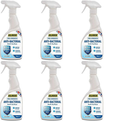 Kilrock Pro-Strength Anti-Bacterial Multi-Surface 500Ml Spray (Pack Of 6) from B&Q