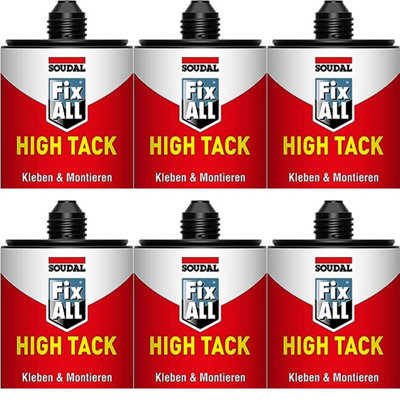 Soudal Fix All White High Tack Sealant Glue (Pack Of 6) from B&Q