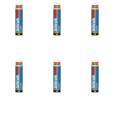 Soudal Silirub Lmn Neutral Silicone300MlBlack (Pack Of 6) from B&Q