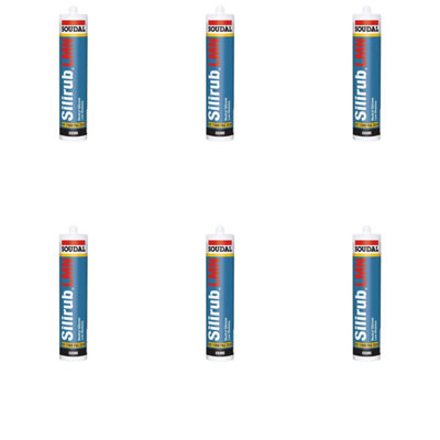 Soudal Silirub Lmn Neutral Silicone300MlClear  (114573) (Pack Of 6) from B&Q